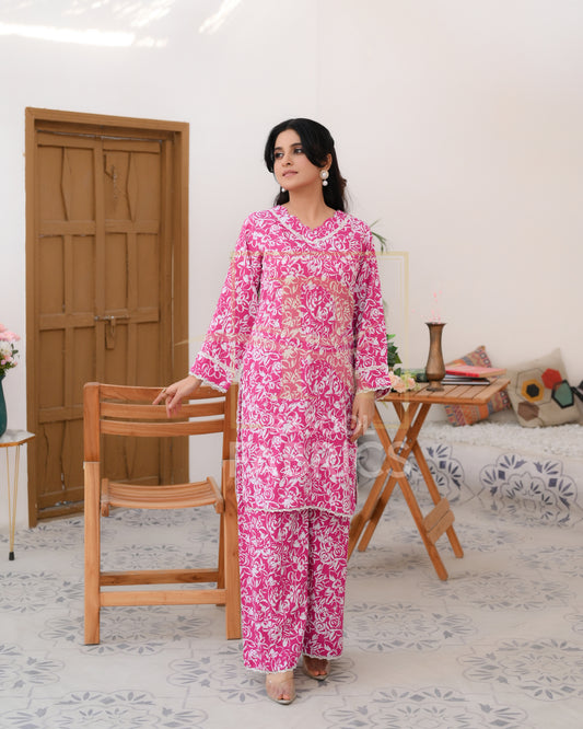 Printed Imported Stone Linen 2-Piece Suit