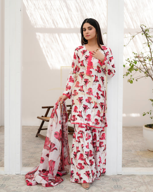 Graceful Shamose Silk 3-Piece Suit