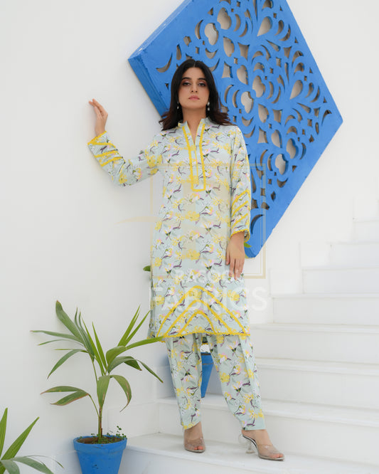 Printed Imported Marina 2-Piece Suit