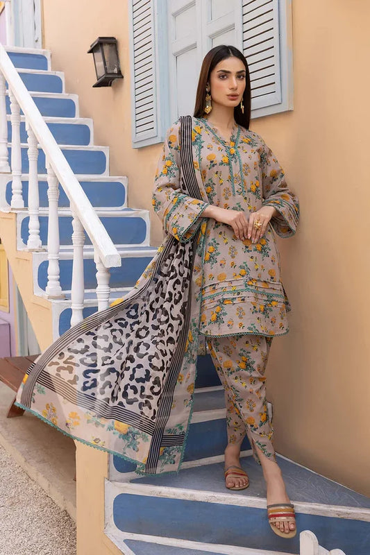 Shamoos Silk 3 Piece Suit | Unstitched | RF SS #0026F