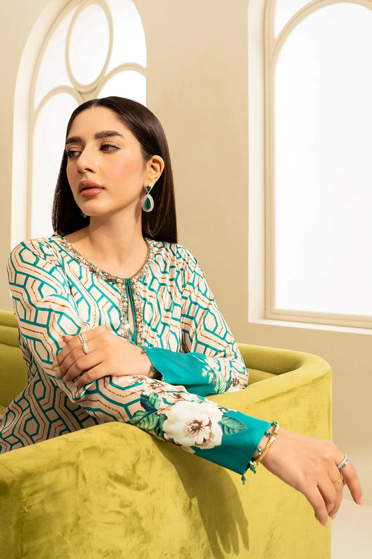 Lulusar Digital Printed Suit | 3 Piece | Unstitched | Bakair Long